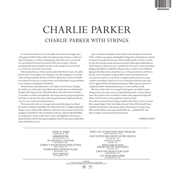 CHARLIE PARKER – CHARLIE PARKER WITH STRINGS ARKA