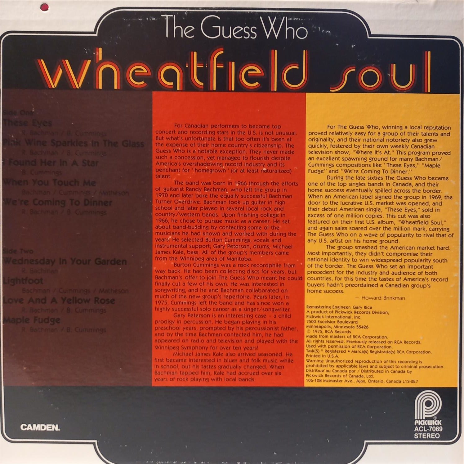 THE GUESS WHO – WHEATFIELD SOUL ARKA