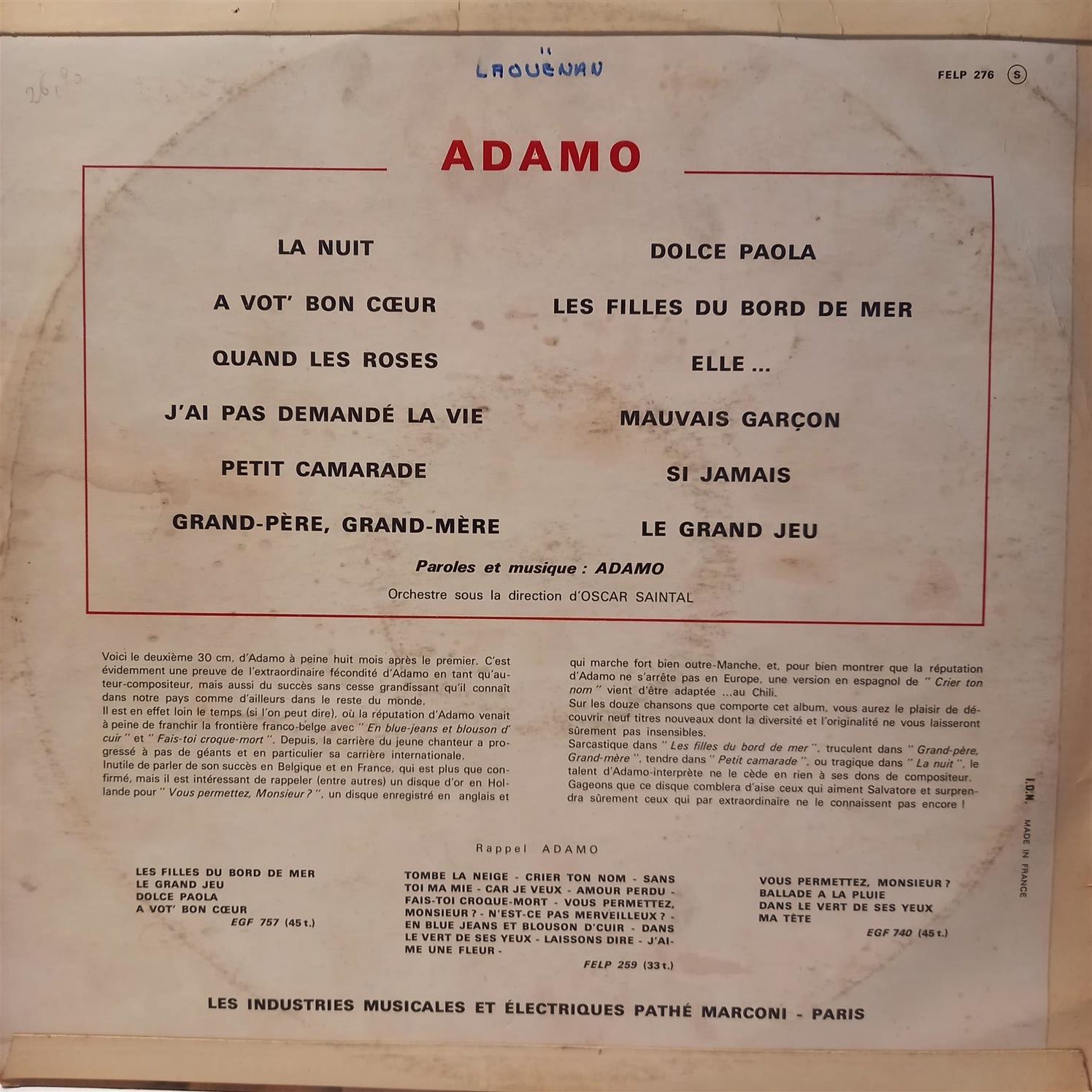 ADAMO – ADAMO VOLUME 2 ARKA