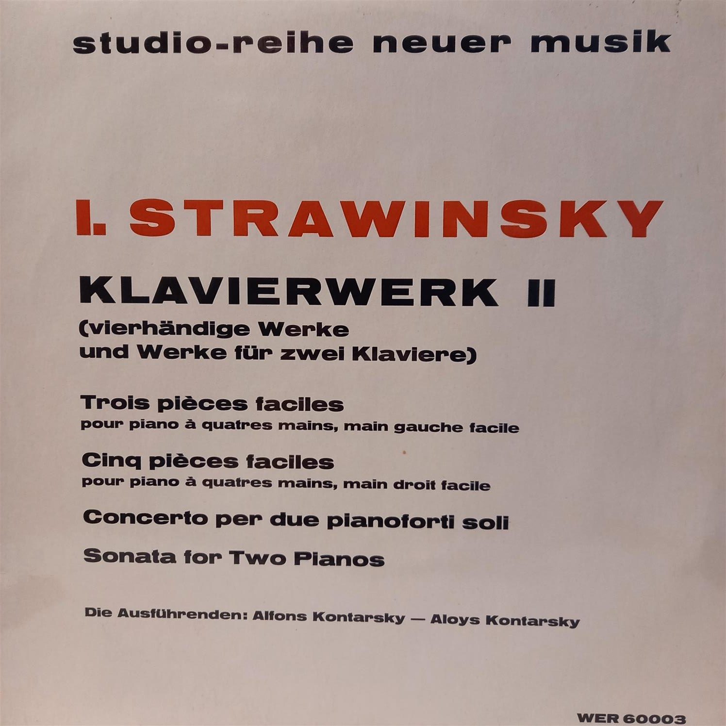 STRAVINSKY – KLAVIERWERK II ON