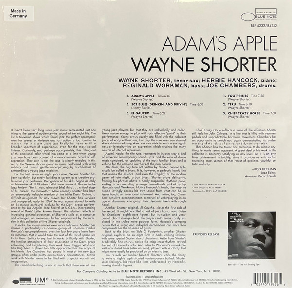 WAYNE SHORTER – ADAM’S APPLE ARKA