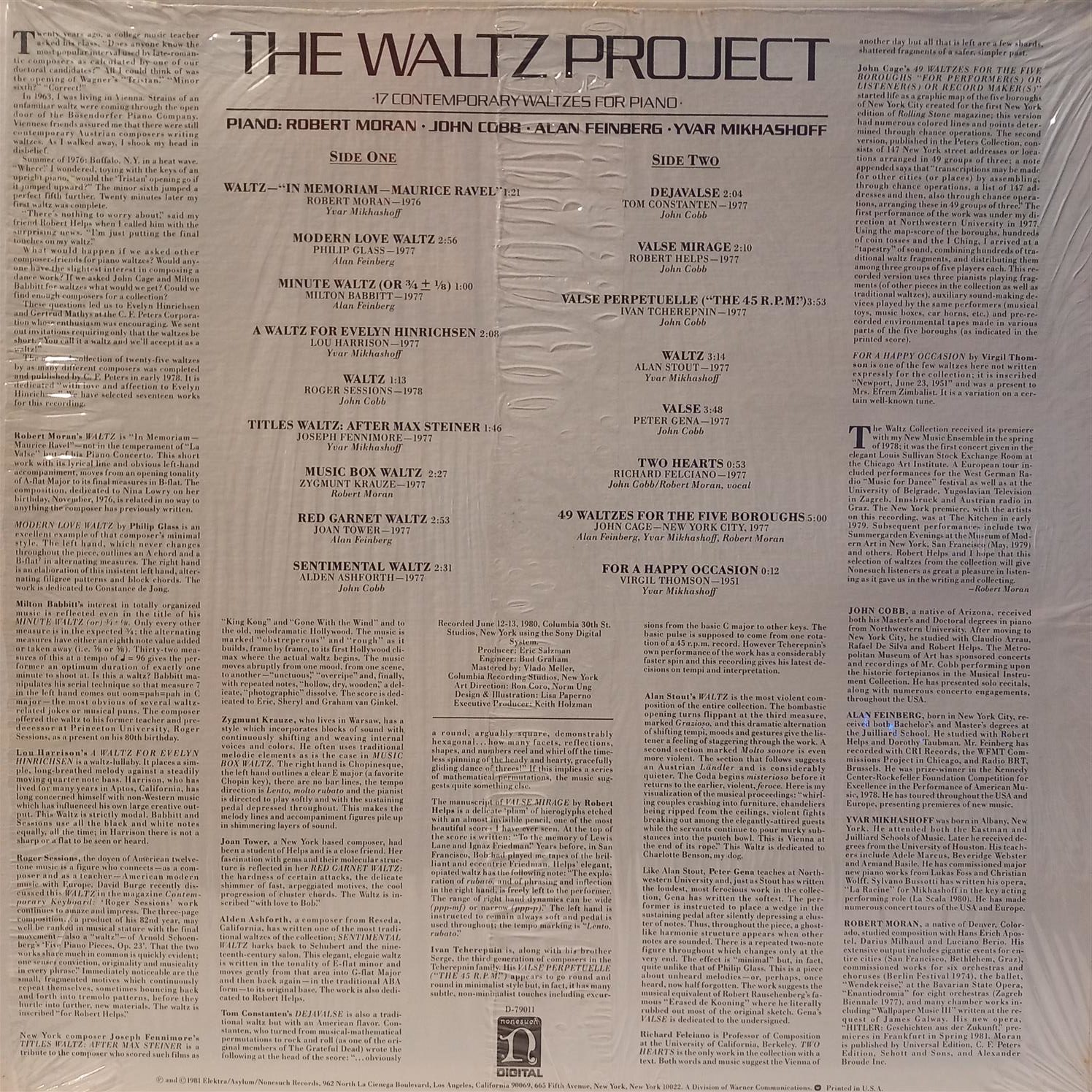 ÇEŞİTLİ SANATÇILAR – THE WALTZ PROJECT (17 CONTEMPORARY WALTZES FOR PIANO) ARKA