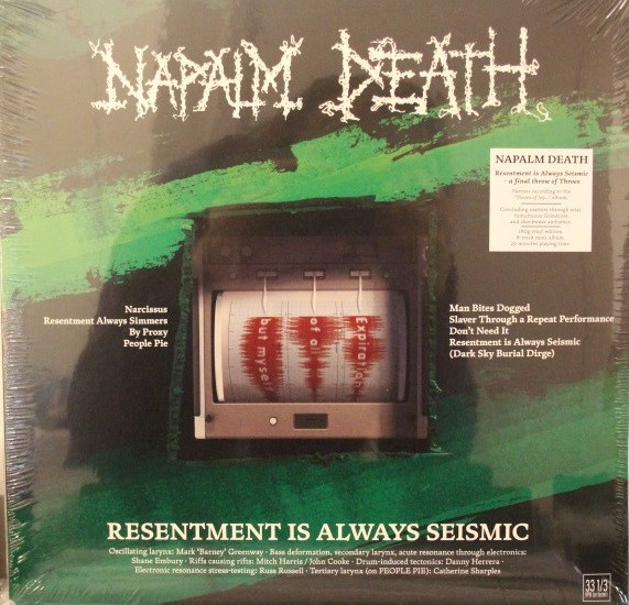 NAPALM DEATH – RESENTMENT IS ALWAYS SEISMIC ON