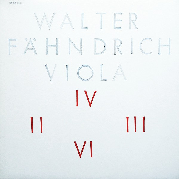 WALTER FAHNDRICH – VIOLA ON