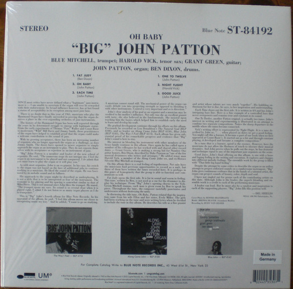 BIG JOHN PATTON – OH BABY! ARKA