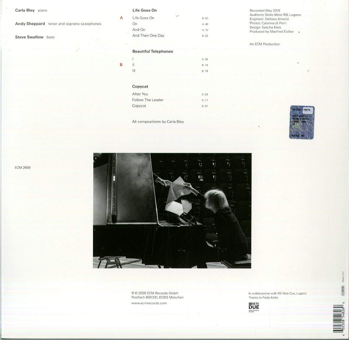 CARLA BLEY – ANDY SHEPPARD – STEVE SWALLOW – LIFE GOES ON ARKA