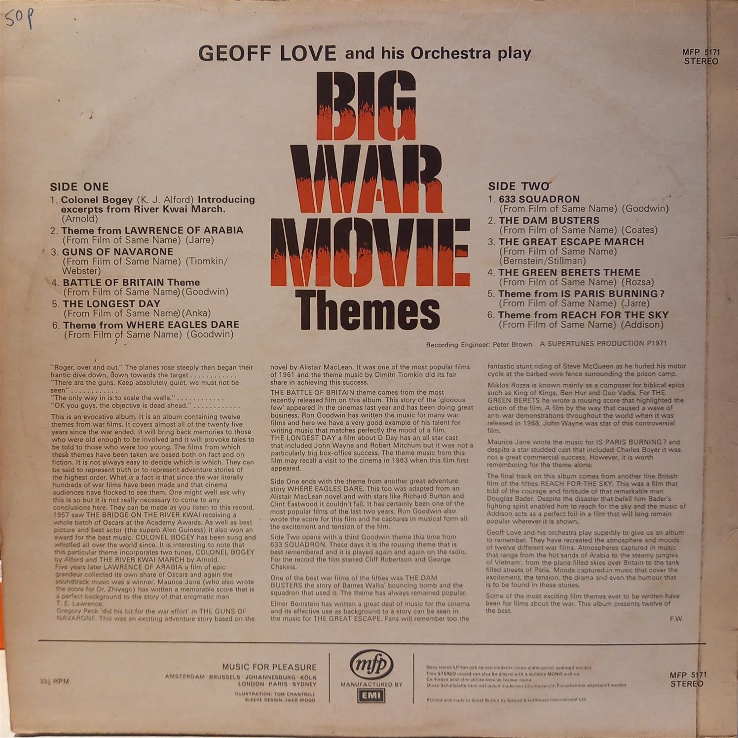 GEOFF LOVE AND HIS ORCHESTRA – BIG WAR MOVIE THEMES ARKA