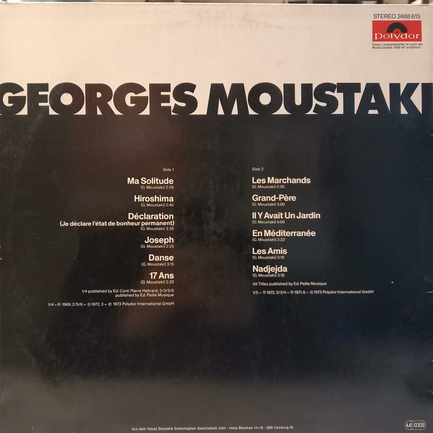 GEORGES MOUSTAKI – GEORGES MOUSTAKI ARKA