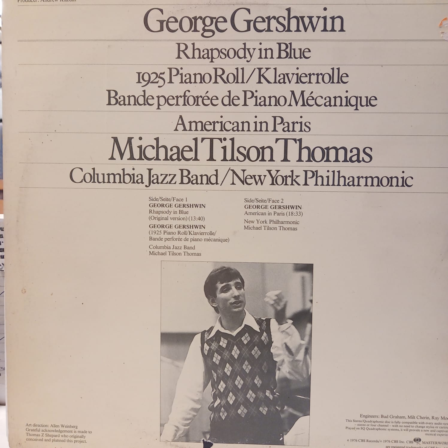 GERSHWIN – MICHAEL TILSON THOMAS – RHAPSODY IN BLUE ARKA